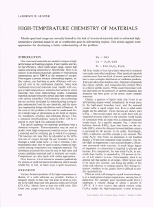 HIGH-TEMPERATURE  CHEMISTRY  OF  MATERIALS