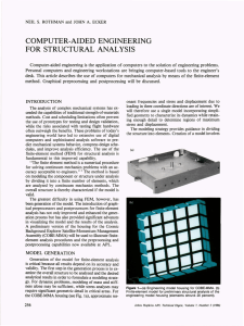 COMPUTER-AIDED  ENGINEERING FOR  STRUCTURAL  ANALYSIS