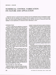 NUMERICAL  CONTROL  FABRICATION: