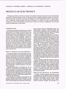 MOLECULAR  ELECTRONICS