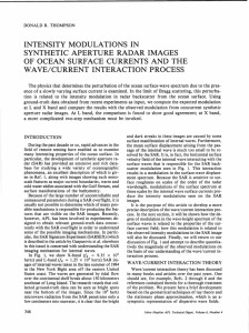 INTENSITY  MODULATIONS  IN WAVE/CURRENT  INTERACTION  PROCESS