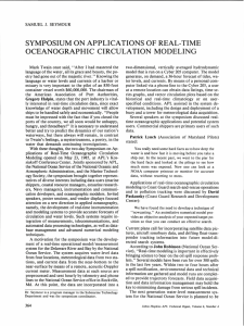 SYMPOSIUM ON APPLICATIONS OF REAL-TIME OCEANOGRAPHIC  CIRCULATION  MODELING
