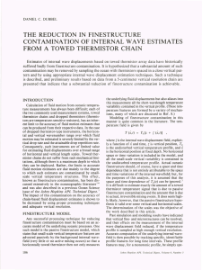 THE  REDUCTION  IN CONTAMINATION OF FINESTRUCTURE INTERNAL WAVE ESTIMATES