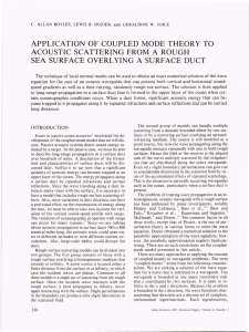 APPLICATION  OF  COUPLED  MODE  THEORY ... ACOUSTIC  SCATTERING  FROM  A  ROUGH