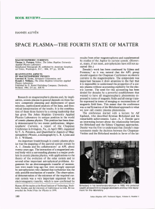 SPACE  PLASMA-THE FOURTH  STATE  OF  MATTER
