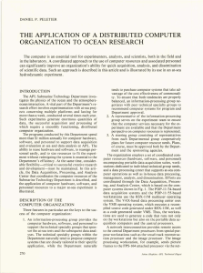 THE  APPLICATION  OF  A  DISTRIBUTED ... ORGANIZATION  TO  OCEAN  RESEARCH