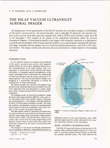 AURORAL  IMAGER THE  HILAT  VACUUM  ULTRAVIOLET