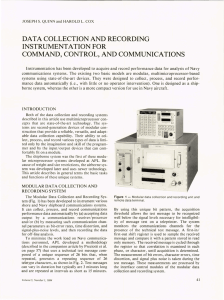 DATA COLLECTION AND RECORDING INSTRUMENTATION FOR COMMAND, CONTROL, AND COMMUNICATIONS