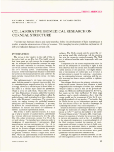 CORNEAL STRUCTURE COLLABORATIVE BIOMEDICAL RESEARCH ON _____________________________________________________ THEMEARTICLES
