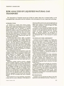 RISK ANALYSIS OF LIQUEFIED NATURAL GAS TRANSPORT