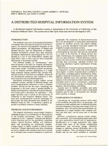 A  DISTRIBUTED HOSPITAL INFORMATION SYSTEM