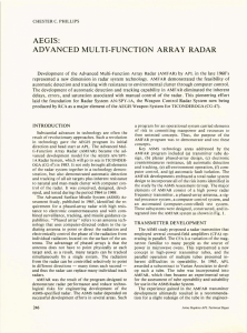 AEGIS: ADVANCED MULTI-FUNCTION  ARRAY  RADAR