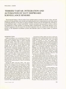 TERRIER/TARTAR: INTEGRATION AND AUTOMATION OF NAVY SHIPBOARD SURVEILLANCE SENSORS