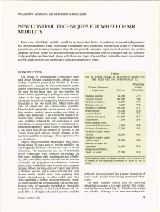 NEW CONTROL TECHNIQUES FOR WHEELCHAIR MOBILITY