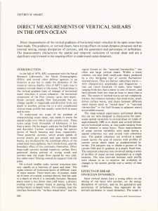 DIRECT MEASUREMENTS OF VERTICAL SHEARS IN THE OPEN OCEAN