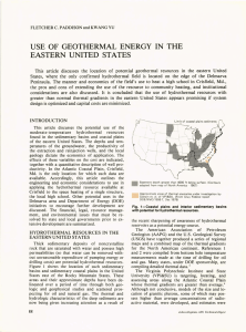 USE  OF  GEOTHERMAL  ENERGY  IN ... EASTERN  UNITED  STATES