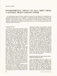 ENVIRONMENTAL  IMPACT  OF  SALT  DRIFT ... A  NATURAL  DRAFT  COOLING  TOWER
