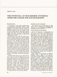 THE  POTENTIAL  OF  SPACEBORNE  SYNTHETIC BACKGROUND PRESENTATION SUMMARY