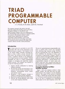 TRIAD PROGRAMMABLE COMPUTER J. A.  Perschy, B.  M. Elder, and H. ...