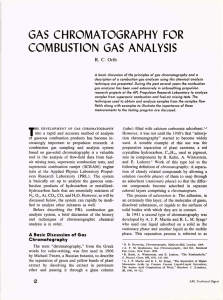 GAS  CHROMATOGRAPHY  FOR COMBUSTION  GAS  ANALYSIS