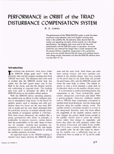 PERFORMANCE ORBIT the  TRIAD DISTURBANCE  COMPENSATION  SYSTEM