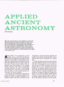 APPLIED ANCIENT ASTRONOMY R.R.Newton