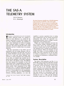 THE  SAS-A TELEMETRY  SYSTEM M.  R.  Peterson