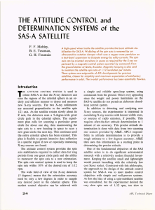 THE  ATTITUDE  CONTROL  and SAS-A  SATElliTE