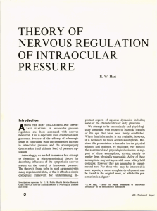 OF INTRAOCULAR THEORY  OF NERVOUS  REGULATION PRESSURE