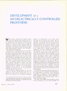 W of DEVELOPMENT MYOELECTRICALL Y-CONTROLLED