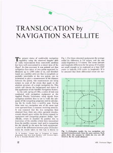 • TRANSLOCATION by NAVIGATION  SATELLITE T