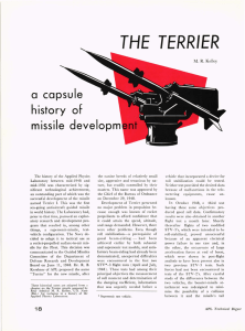 THE  TERRIER a  capsule history  of missile  developm