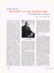 REPORT the  DIRECTOR of Excerpts from  the
