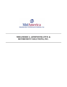 MIDAMERICA ADMINISTRATIVE &amp; RETIREMENT SOLUTIONS, INC.