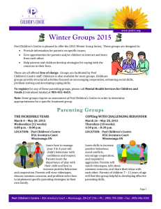 Winter Groups 2015 July 12, 2012