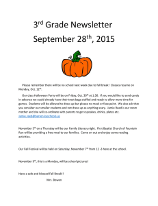 3 Grade Newsletter September 28 , 2015