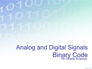 Binary Code Analog and Digital Signals 7th Grade Science