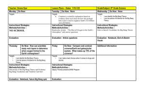 Teacher: Donna Dyer Lesson Plans – Dates:  1/18-1/22 Grade/Subject: 8 Grade Science