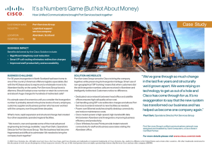 It’s a Numbers Game (But Not About Money) Case  Study