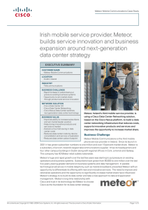 Irish mobile service provider, Meteor, builds service innovation and business