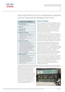 Wycombe District Council implements customer service improvement strategy with Cisco Business Challenge