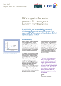 + UK’s largest rail operator pioneers IP convergence business transformation