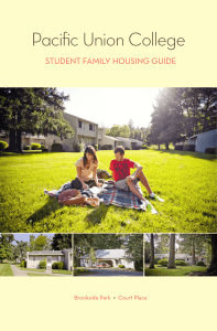 Pacific Union College Student Family HouSing guide Brookside Park Court Place