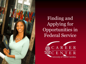 Finding and Applying for Opportunities in Federal Service