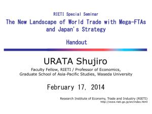 URATA Shujiro  The New Landscape of World Trade with Mega-FTAs