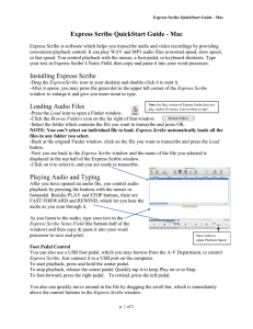 Express Scribe QuickStart Guide - Mac