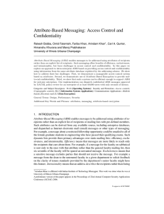 Attribute-Based Messaging: Access Control and Confidentiality