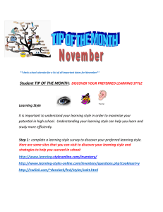 Student TIP OF THE MONTH