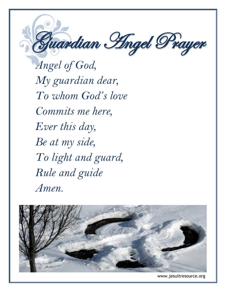 prayer to my guardian angel