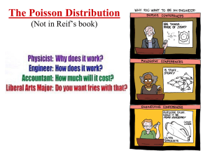 The Poisson Distribution (Not in Reif’s book)